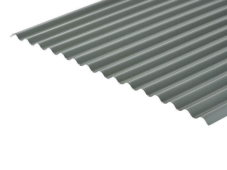 Corrugated 13/3 Profile PVC Plastisol Coated 0.7mm Metal Roof Sheet Merlin Grey - Trade Warehouse