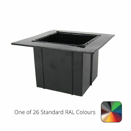 125x100mm Aluminium Box Patch Outlet with 75x75mm Spigot - One of 26 Standard Matt RAL colours TBC