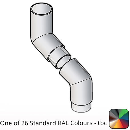 75 mm (3") Flushjoint Aluminium 112.5 Degree Two Piece Offsets with 250mm Offset - One of 26 Standard Matt RAL colours TBC - Trade Warehouse
