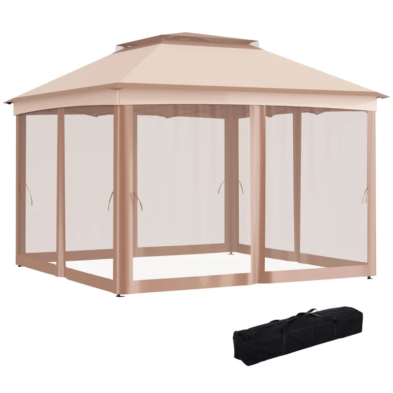 3m x 3m Khaki Pop Up Gazebo