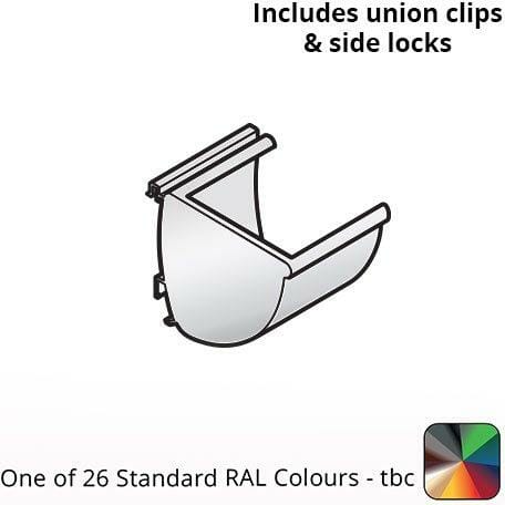 100x85mm Aluminium Aqualine Modern Stop End Assemblies - Left Hand  - One of 26 Standard Matt RAL colours TBC
