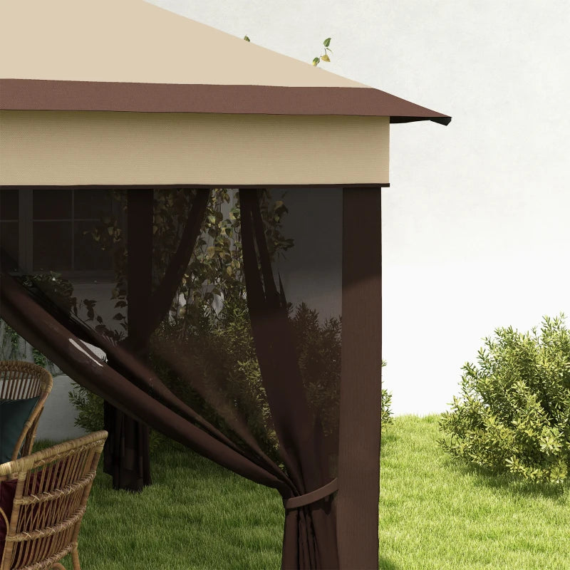 Beige Pop Up Gazebo With Carrying Bag