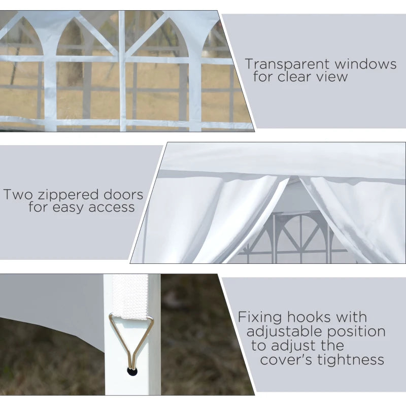 3m x 3m White Pop Up Gazebo