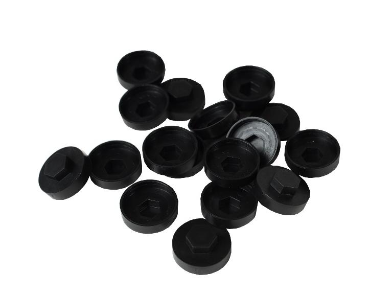HC19 19mm Black Colour Caps - Pack of 100 - Trade Warehouse