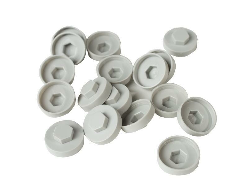 HC19 19mm Goosewing Grey Colour Caps - Pack of 100 - Trade Warehouse