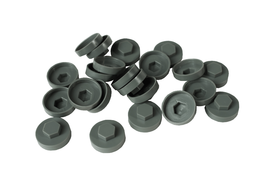 HC19 19mm Merlin Grey Colour Caps - Pack of 100 - Trade Warehouse