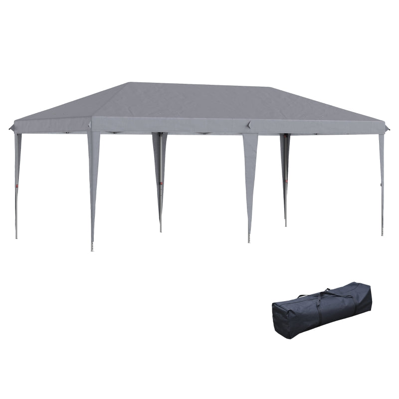 3m x 6m Grey Pop Up Gazebo With Carrying Bag