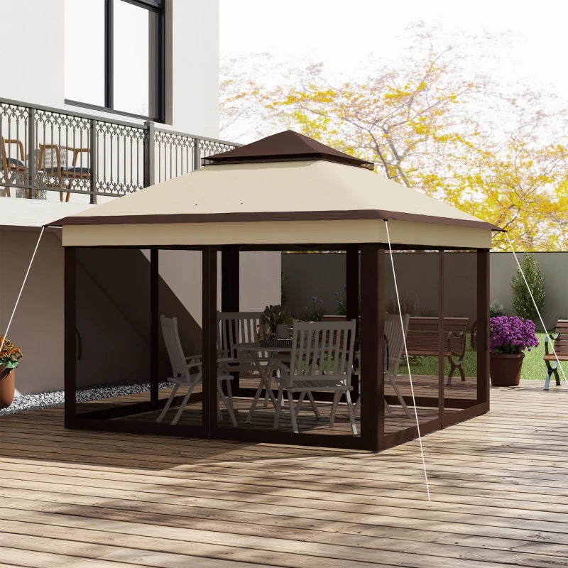 Beige Pop Up Gazebo With Carrying Bag