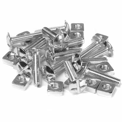 M6 x 25mm Zinc Plated Gutter Bolt with nut and washer