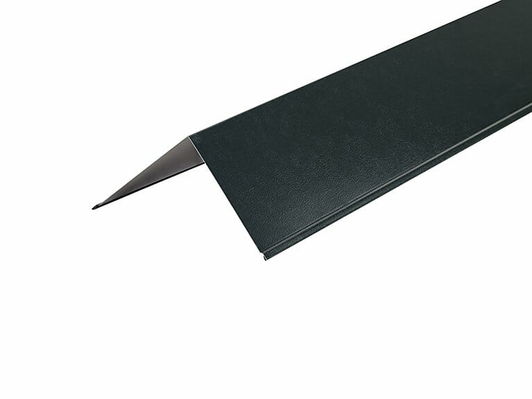 Metal PVC Plastiol Coated Anthracite Barge Flashing 150 x 150mm x 3000mm - Trade Warehouse