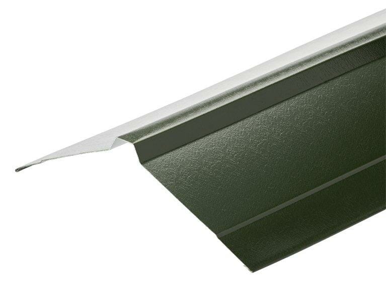 Metal PVC Plastiol Coated Juniper Green NORDIC Ridge Flashing 195mm x 195mm x 3000mm - Trade Warehouse