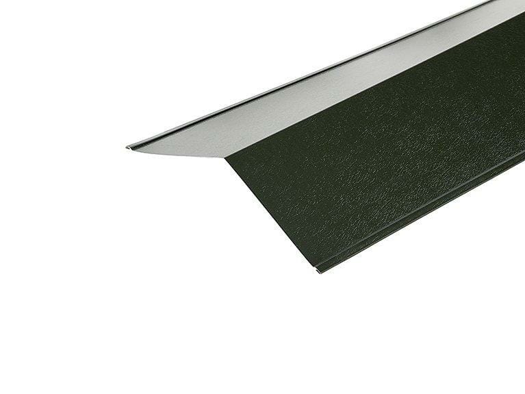 Metal PVC Plastiol Coated Juniper Green Ridge Flashing 200mm x 200mm x 3000mm - Trade Warehouse