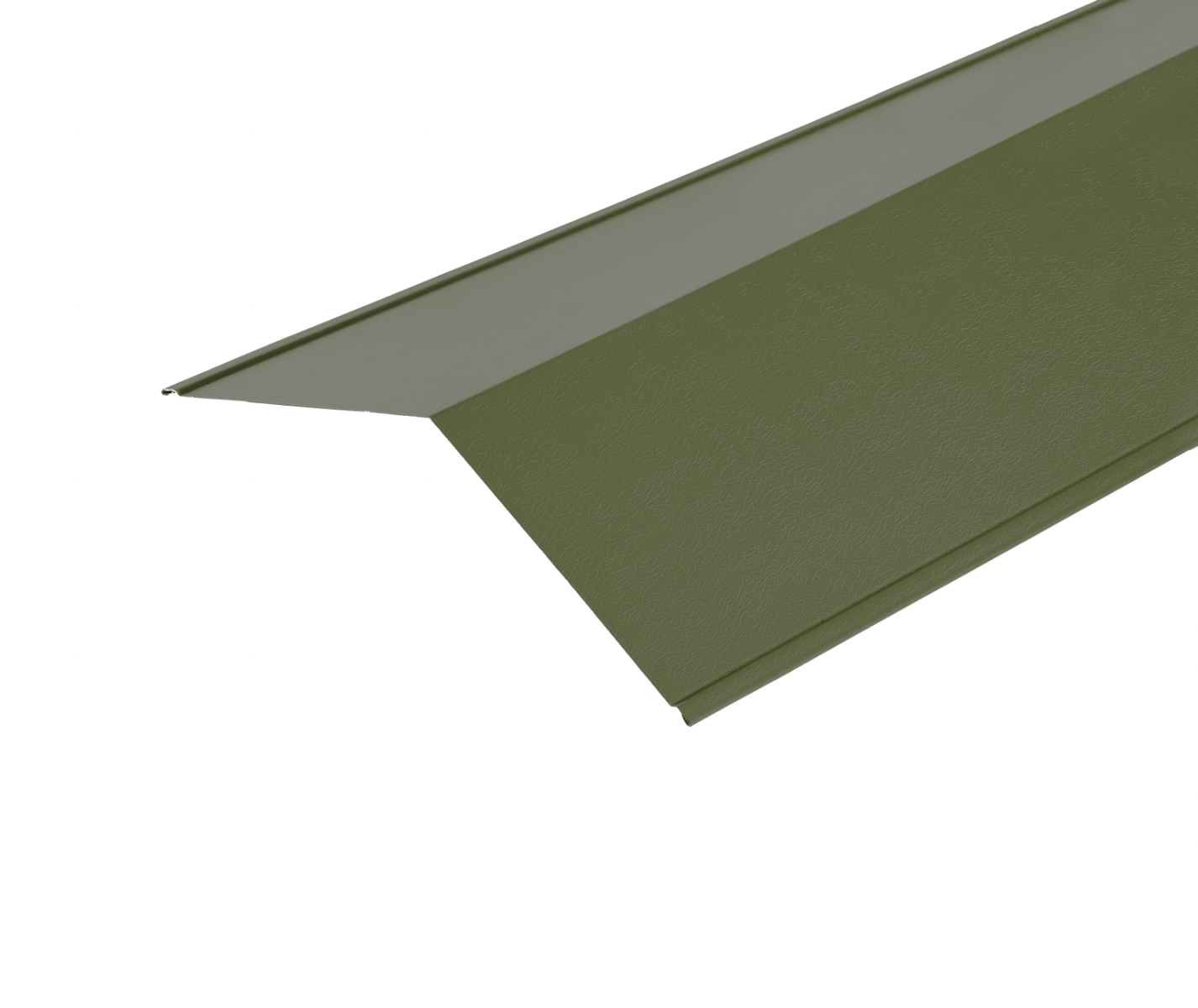 Metal PVC Plastiol Coated Olive Green Ridge Flashing 150 x 150mm x 3000mm - Trade Warehouse
