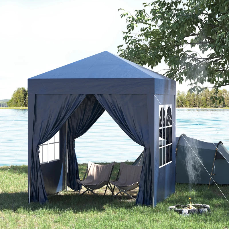 2m x 2m Blue Pop Up Gazbeo