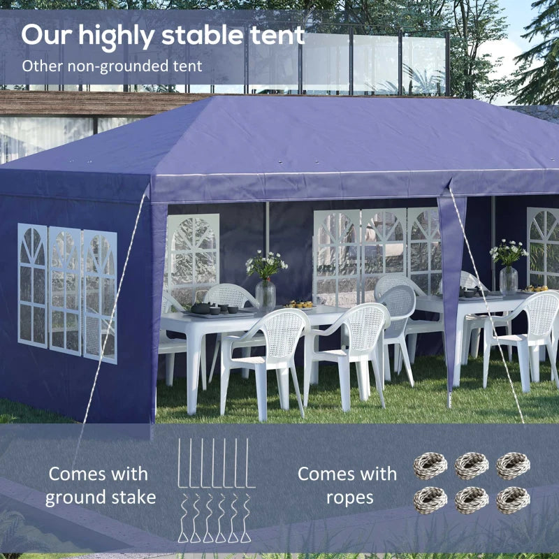 3m x 6m Blue Pop Up Gazebo