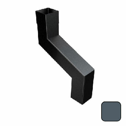 76mm Swaged Aluminium Square 1PT 150MM SWAN-NECK PPC - 7016M Anthracite Grey