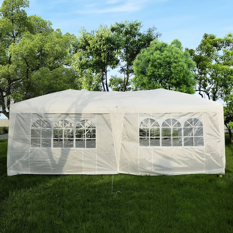 3m x 6m White Pop Up Gazebo With Free Storage Bag