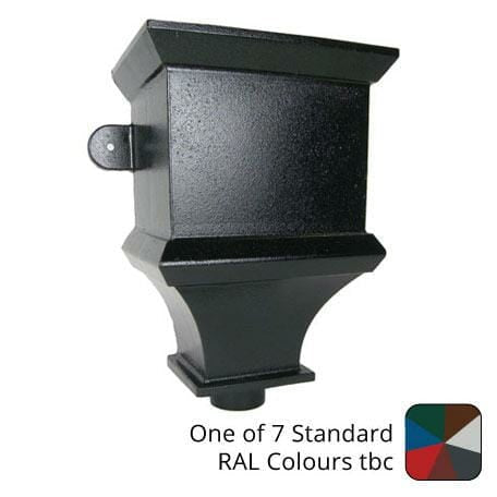 Victrix Ornate Cast Aluminium Rectangular Hopper Head - 100mm (4") Outlet - One of 7 Standard RAL Colours TBC - Trade Warehouse