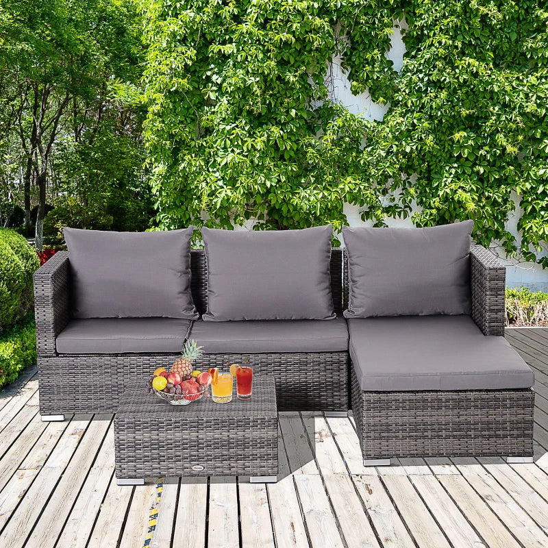 3 piece hot sale rattan furniture set